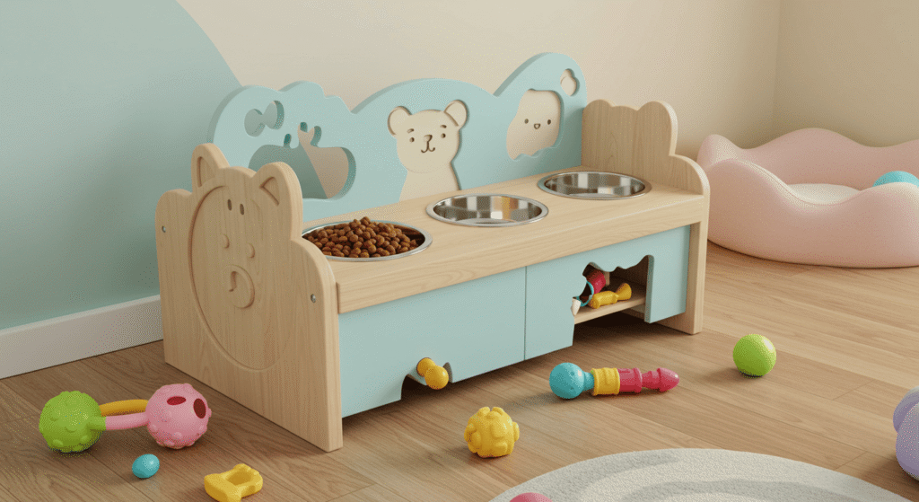 Build a custom pet feeding station