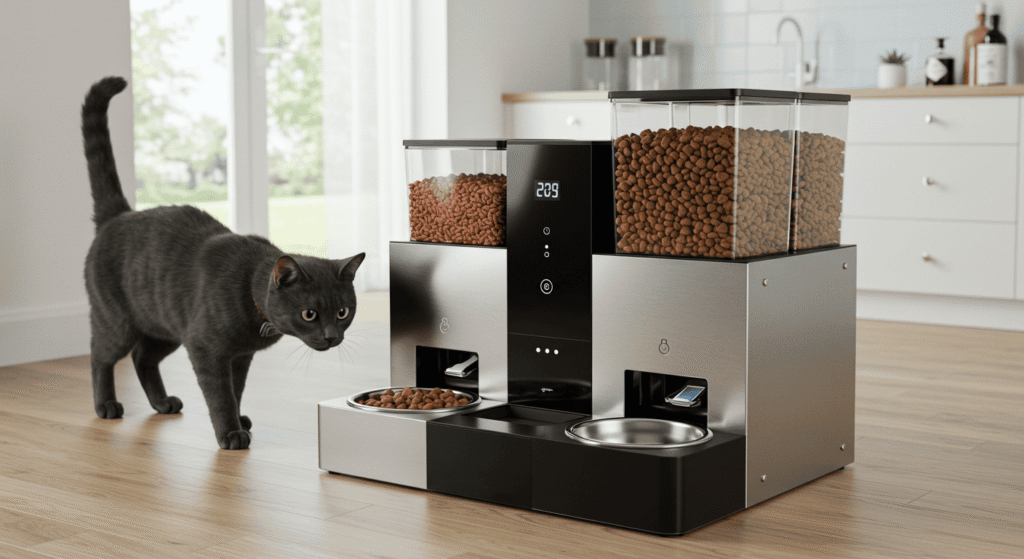 Pet feeding station for dogs and cats