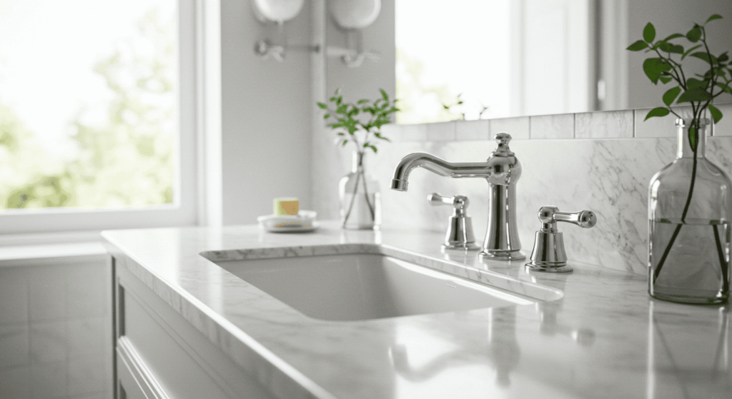 Non-toxic bathroom sink cleaner