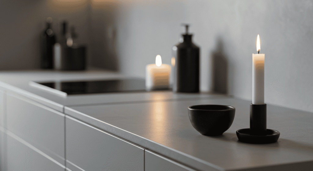 Modern minimalist kitchen styling