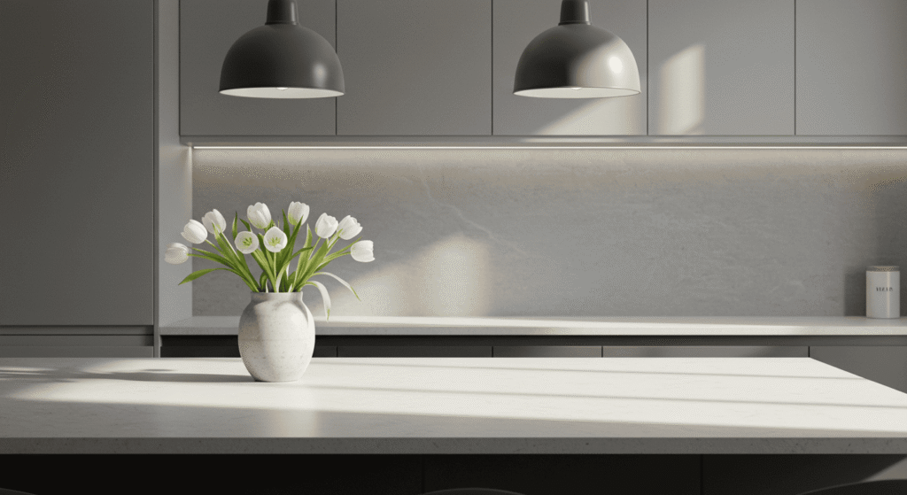 Chic and clean kitchen counter decor