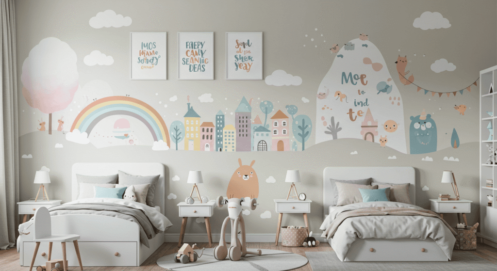 Fun and vibrant kids' room decor