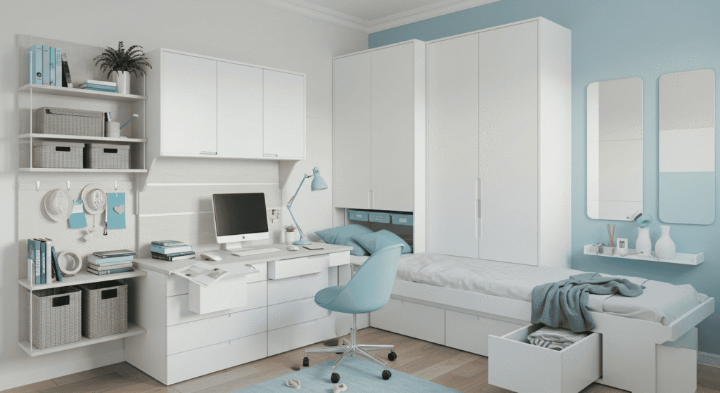 Small bedroom storage and organization tips