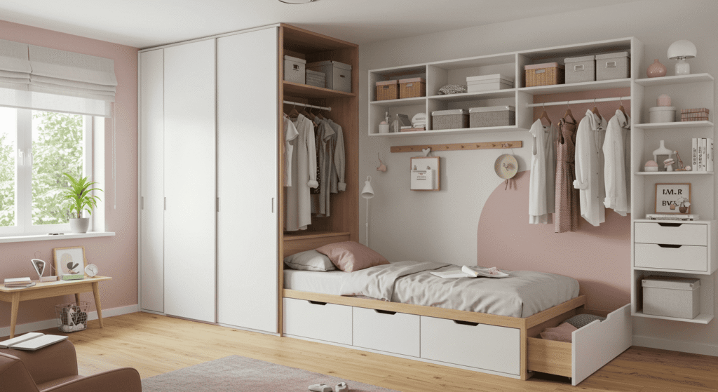 Bedroom storage hacks for small spaces
