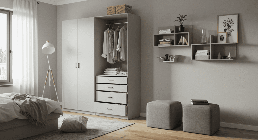 Elegant storage solutions for small rooms