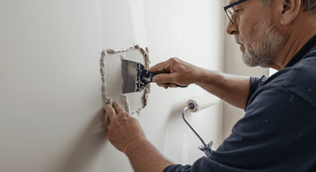 Patching drywall holes easily