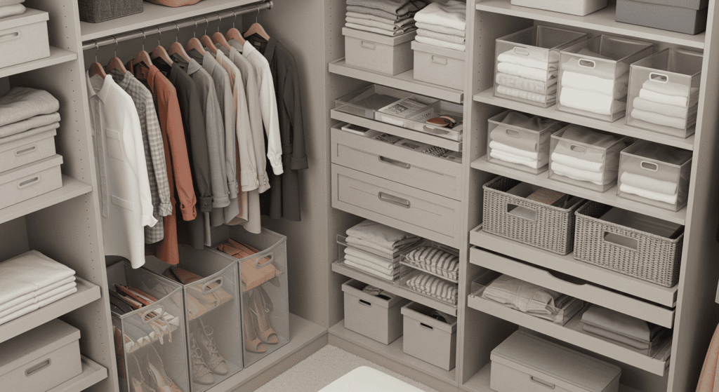 Elegant closet design and organization ideas