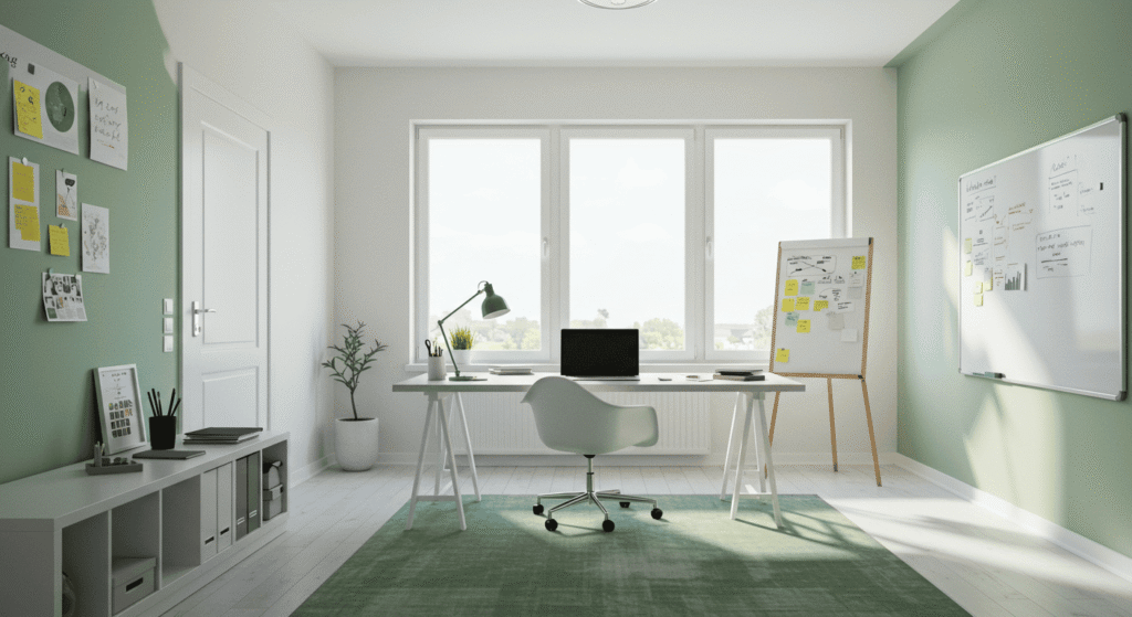 Stylish home office setup designed for productivity.