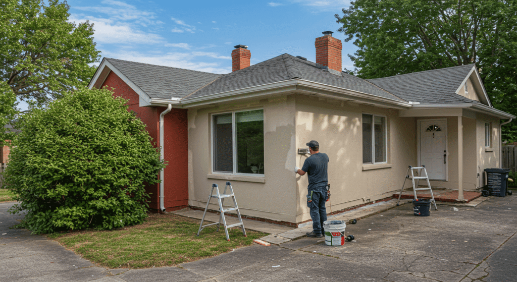 Winter home maintenance tips being followed indoors.