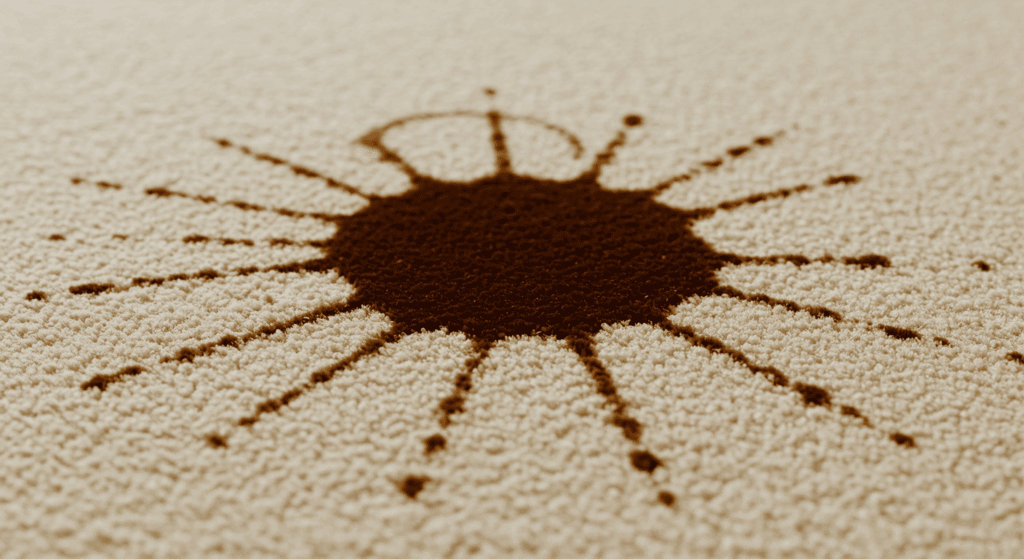Removing stubborn coffee stains with baking soda and vinegar.