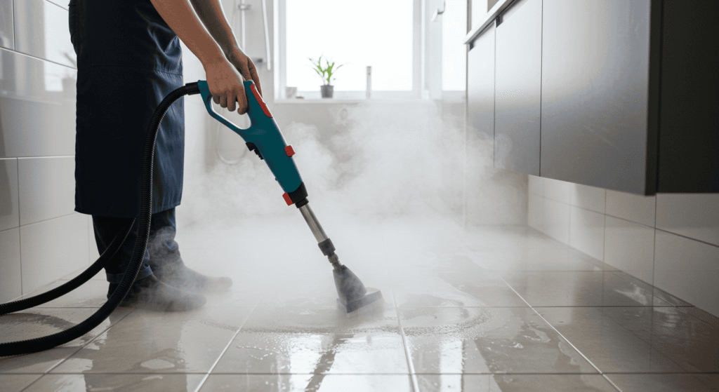 Eco-friendly cleaning products for bathroom surfaces