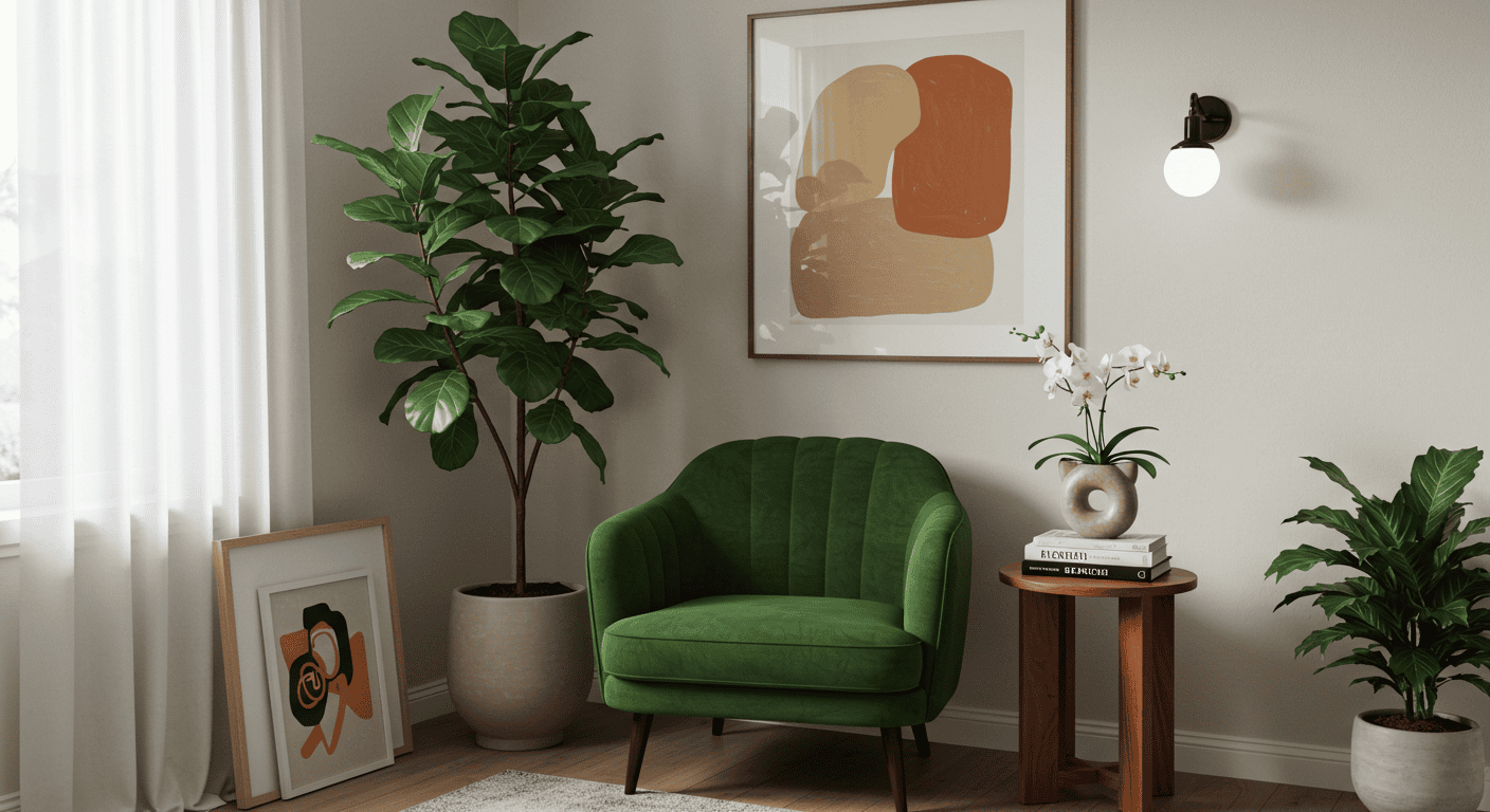How to Style an Empty Corner with Plants, Art, and More
