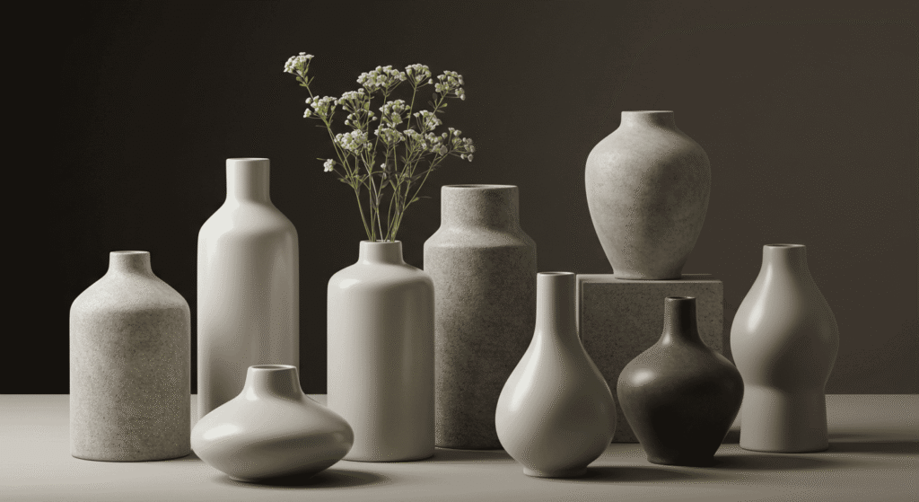 Innovative vase displays to enhance spaces
