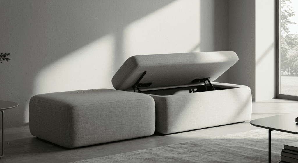 Stylish ottomans with storage for living rooms