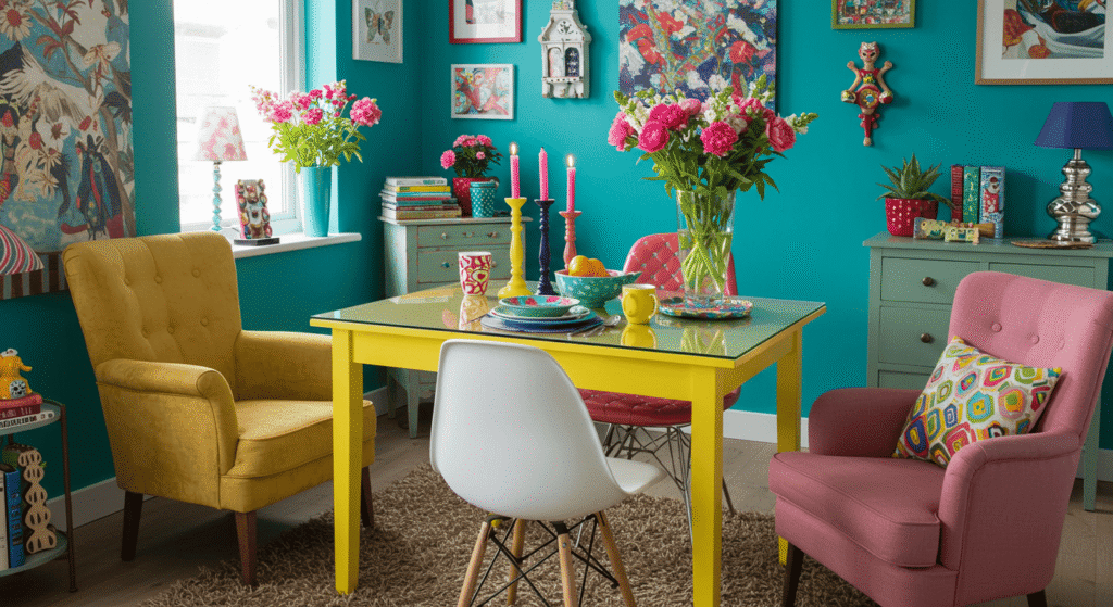 Space-saving dining decor for small homes