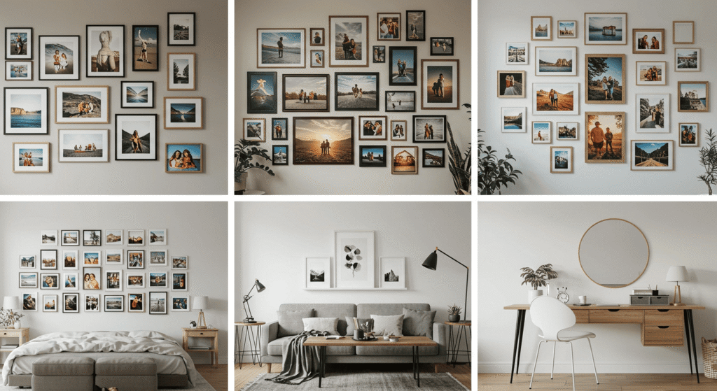 Modern frame arrangement ideas for oversized walls