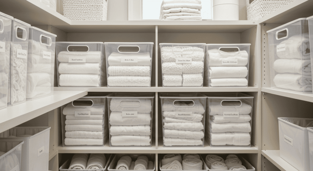 Cost-effective linen closet decluttering ideas