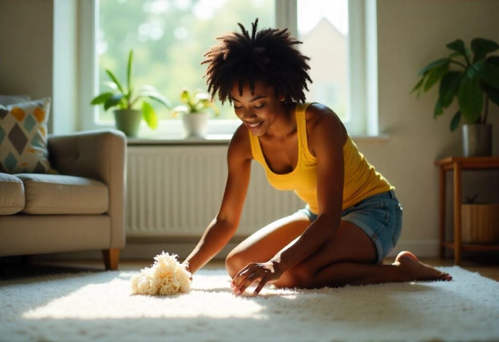 Gentle methods to clean gum from carpets