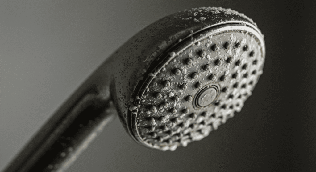 Eco-friendly cleaning products for removing hard water stains at home.