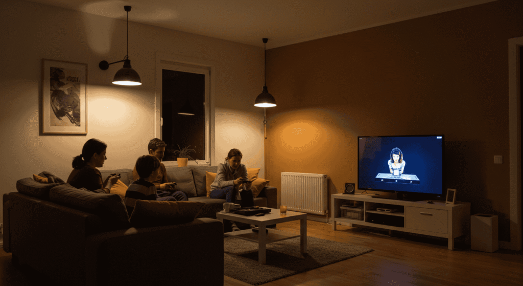 Unplugged electronics to reduce phantom energy use.