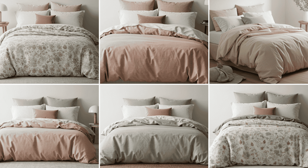 Modern bedroom featuring trending bedding styles and cozy layered linens