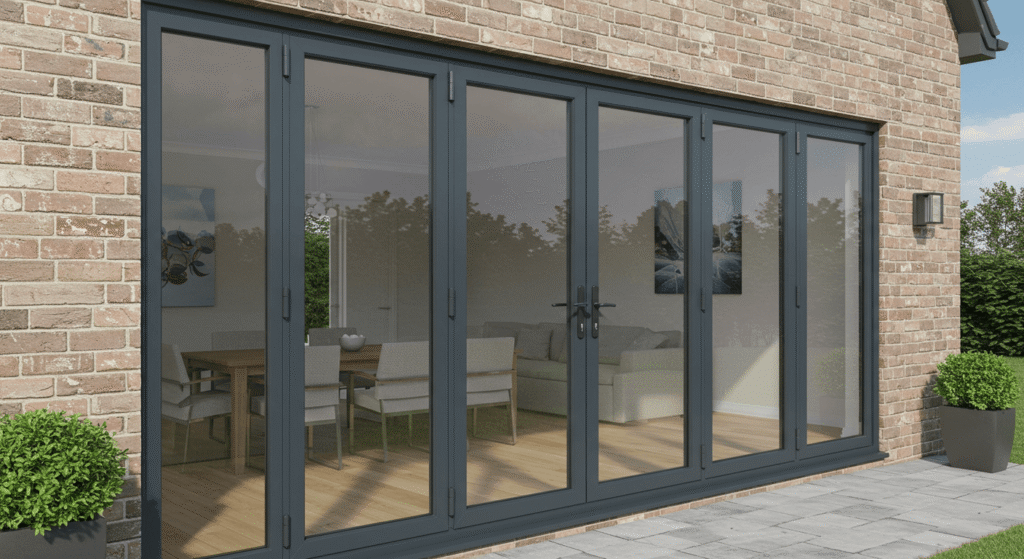 Double glass patio doors featuring advanced security locks