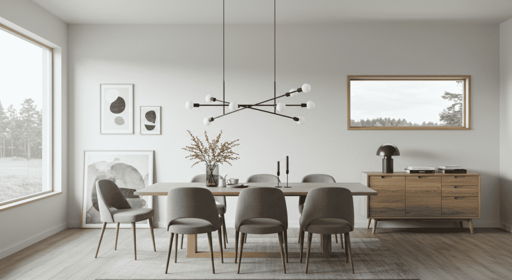 Modern kitchen with minimalist decor and clutter free countertops