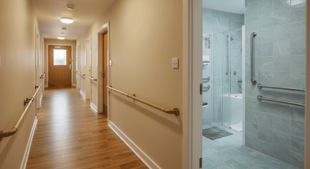 Open floor plan designed for accessibility and comfort in aging in place homes.