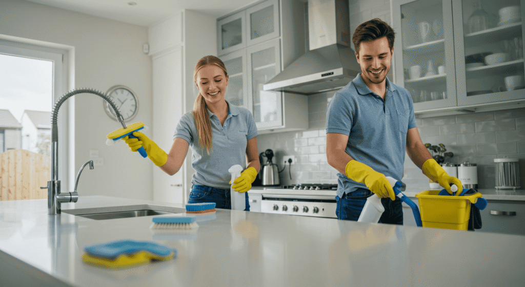 Influencer sharing before-and-after cleaning transformation on Instagram.