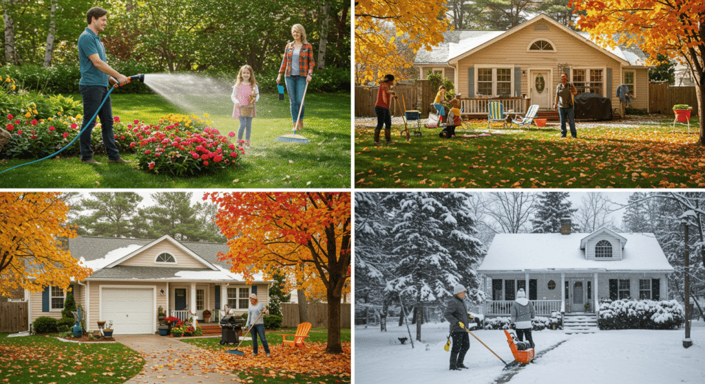Checklist of seasonal home care tasks for year-round maintenance.