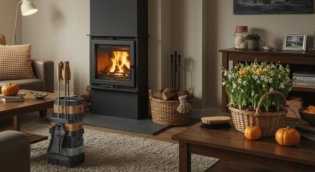 Summer home care with air conditioning check and deck maintenance.