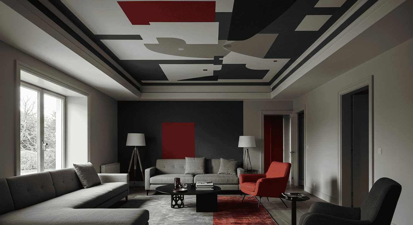 Ceiling Decor with Paint: Color Blocking, Stripes, and More