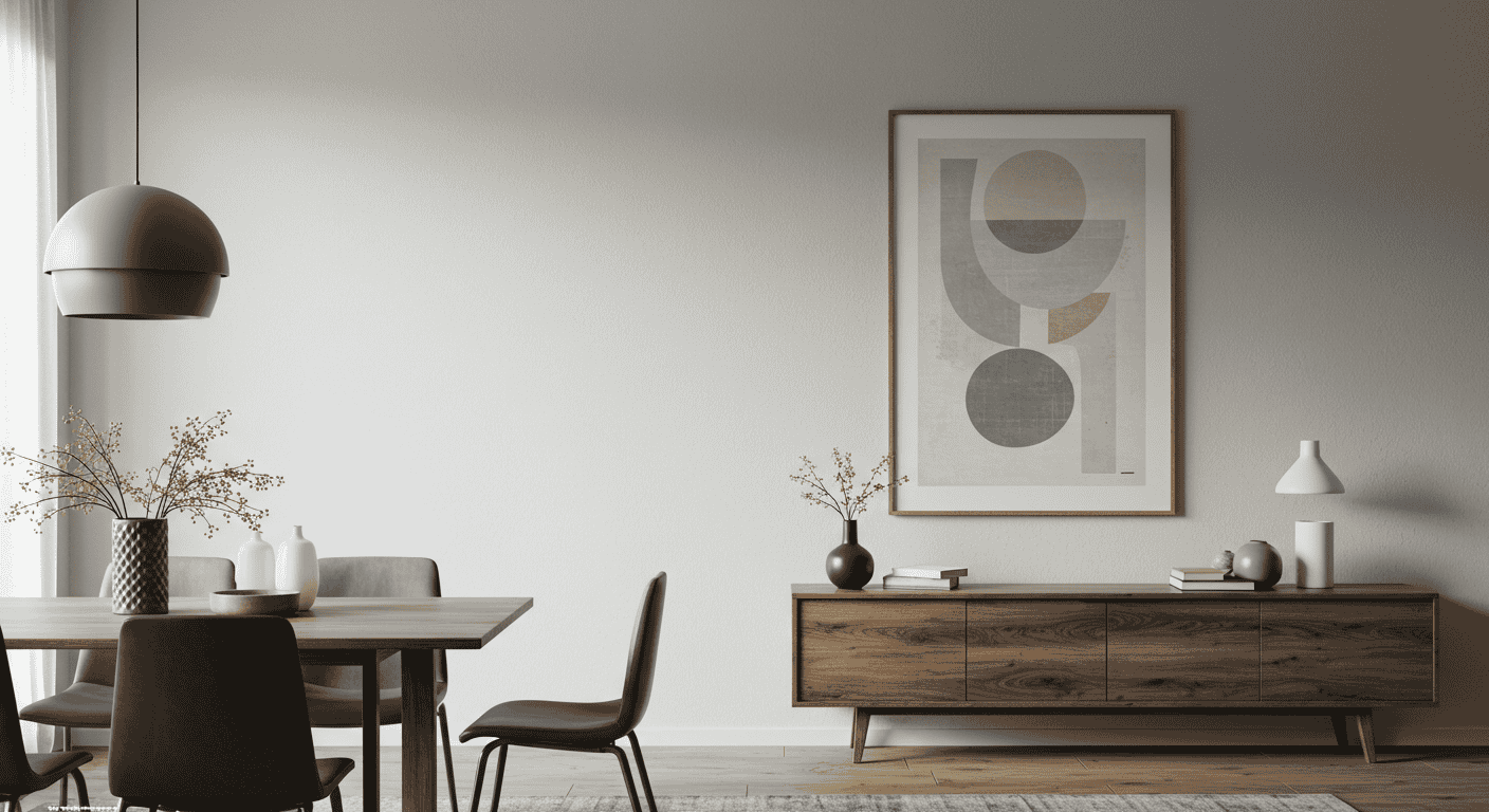 Beautiful modern wall art adding color and personality to a living space